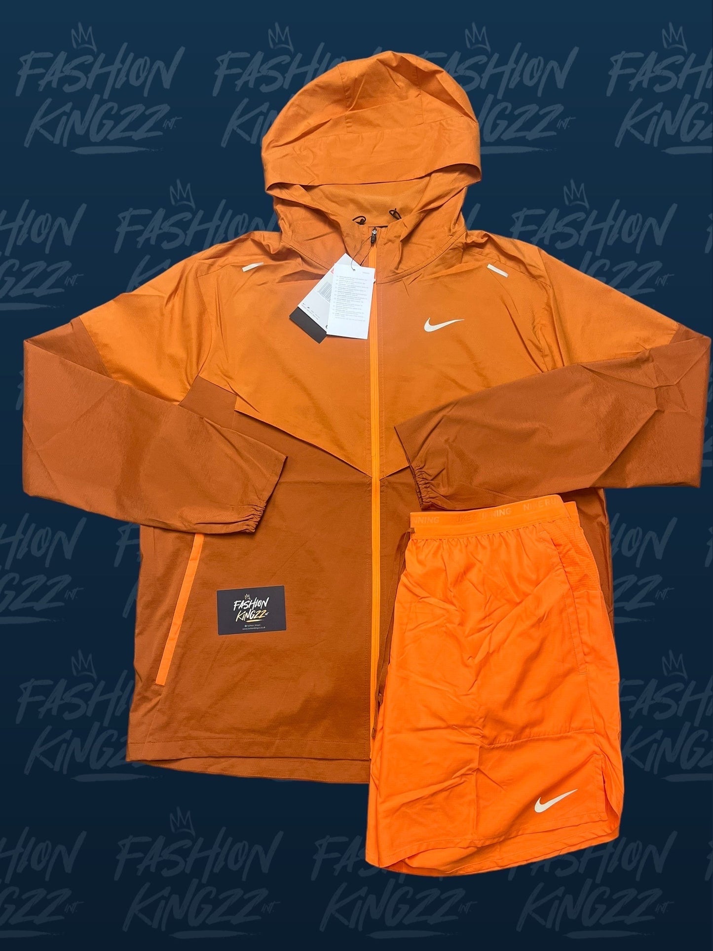 Nike Packable Windbreaker Set - Orange